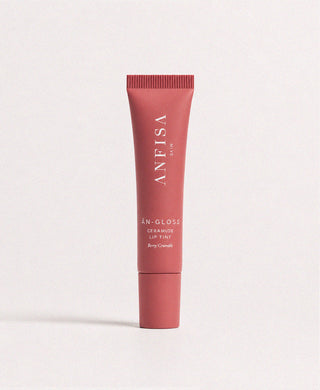 Anfisa Skin ÂN-GLOSS Ceramide Lip Tint in Berry Crumble, product tube.